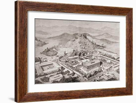 Artist's Impression of Olympia, Greece, at the Time of the Ancient Olympic Games, from 'El Mundo…-European School-Framed Giclee Print