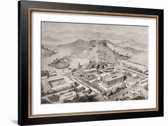 Artist's Impression of Olympia, Greece, at the Time of the Ancient Olympic Games, from 'El Mundo…-European School-Framed Giclee Print