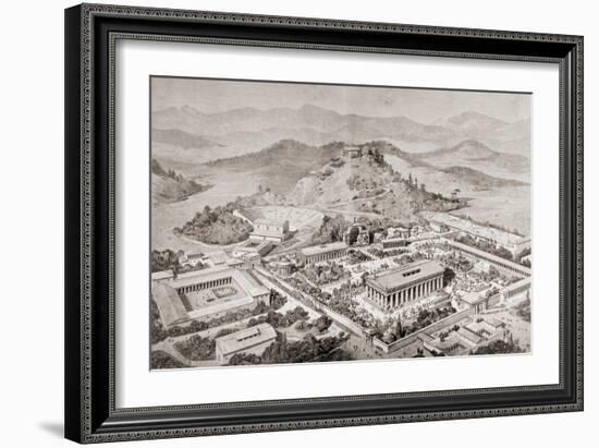 Artist's Impression of Olympia, Greece, at the Time of the Ancient Olympic Games, from 'El Mundo…-European School-Framed Giclee Print