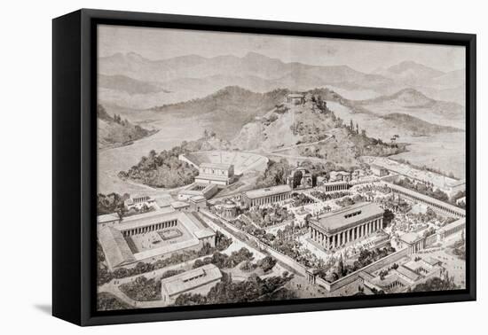 Artist's Impression of Olympia, Greece, at the Time of the Ancient Olympic Games, from 'El Mundo…-European School-Framed Premier Image Canvas