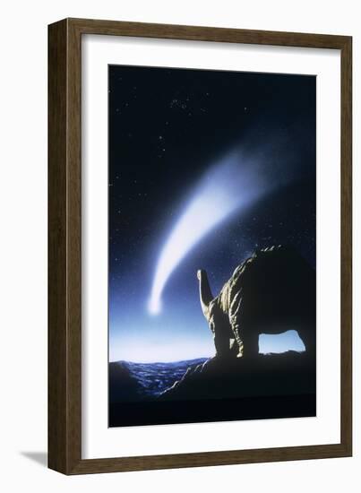 Artist's Impression of the Death of the Dinosaurs-Julian Baum-Framed Photographic Print