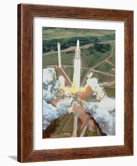 Artist's Impression of the Launch of An Ariane 5-David Ducros-Framed Photographic Print