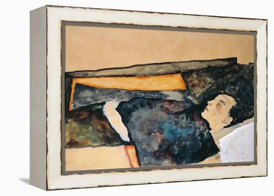Artist's Mother Sleeping-Egon Schiele-Framed Premier Image Canvas