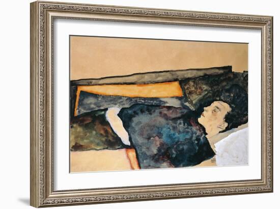 Artist's Mother Sleeping-Egon Schiele-Framed Giclee Print