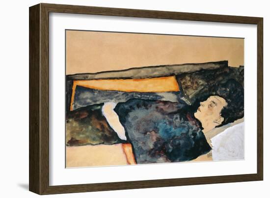 Artist's Mother Sleeping-Egon Schiele-Framed Giclee Print