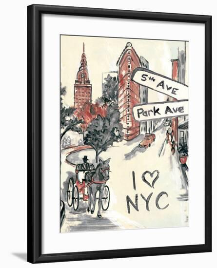 Artist's New York-Edith Lentz-Framed Premium Giclee Print