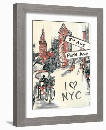 Artist's New York-Edith Lentz-Framed Premium Giclee Print