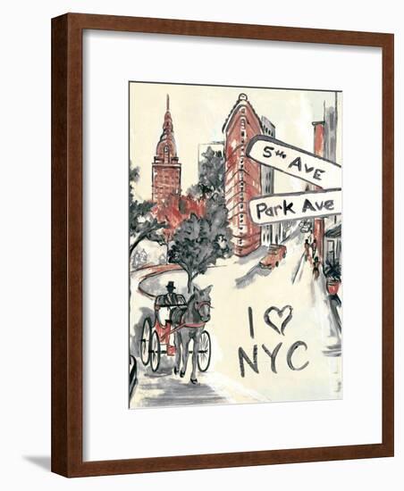 Artist's New York-Edith Lentz-Framed Premium Giclee Print