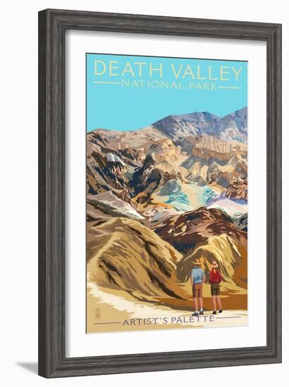 Artist's Palette - Death Valley National Park-Lantern Press-Framed Art Print