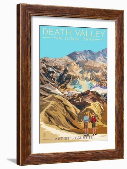 Artist's Palette - Death Valley National Park-Lantern Press-Framed Art Print