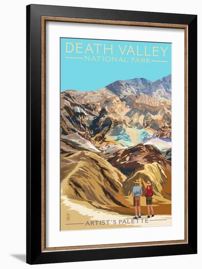 Artist's Palette - Death Valley National Park-Lantern Press-Framed Art Print