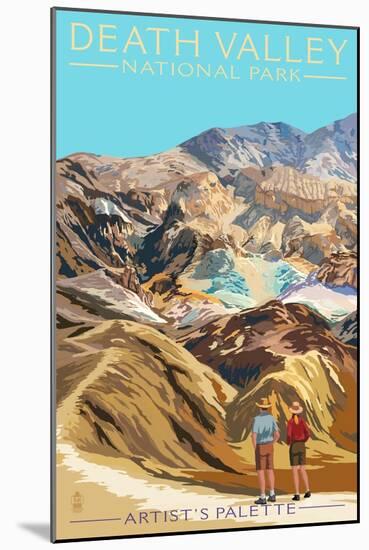 Artist's Palette - Death Valley National Park-Lantern Press-Mounted Art Print