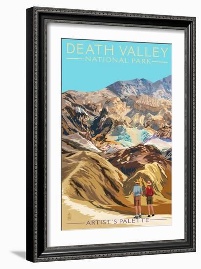 Artist's Palette - Death Valley National Park-Lantern Press-Framed Art Print