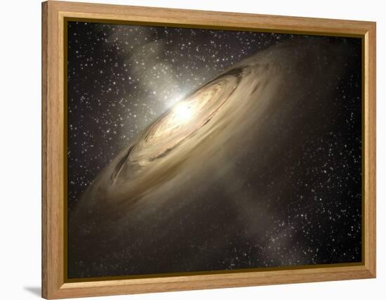 Artist's rendering of a solar system-null-Framed Premier Image Canvas