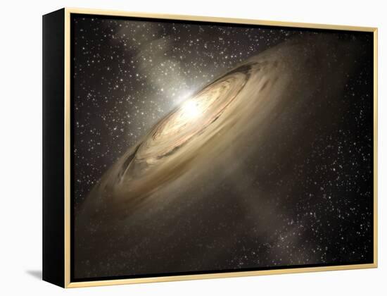 Artist's rendering of a solar system-null-Framed Premier Image Canvas