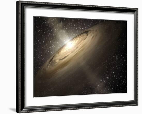 Artist's rendering of a solar system-null-Framed Photographic Print