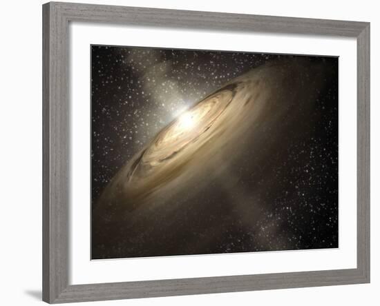 Artist's rendering of a solar system-null-Framed Photographic Print