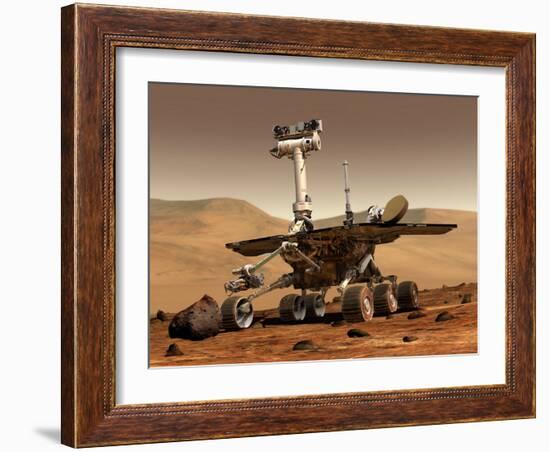 Artist's Rendition of Mars Rover-Stocktrek Images-Framed Photographic Print