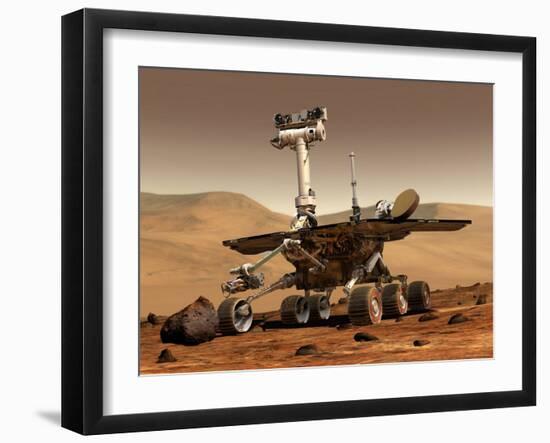 Artist's Rendition of Mars Rover-Stocktrek Images-Framed Photographic Print