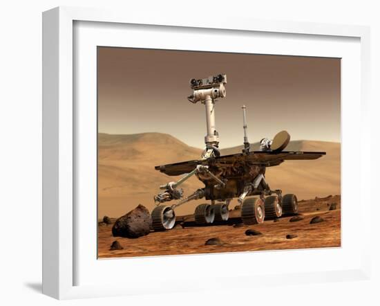 Artist's Rendition of Mars Rover-Stocktrek Images-Framed Photographic Print