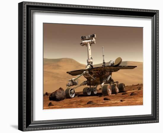 Artist's Rendition of Mars Rover-Stocktrek Images-Framed Photographic Print