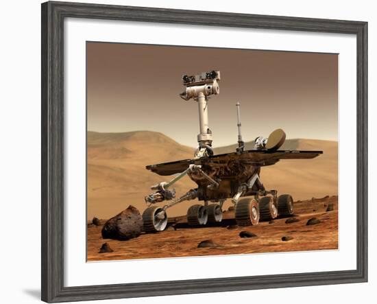 Artist's Rendition of Mars Rover-Stocktrek Images-Framed Photographic Print