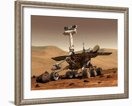Artist's Rendition of Mars Rover-Stocktrek Images-Framed Photographic Print