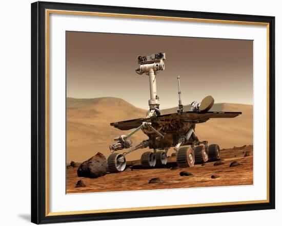 Artist's Rendition of Mars Rover-Stocktrek Images-Framed Photographic Print