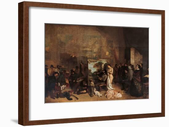 Artist's Studio-Gustave Courbet-Framed Premium Giclee Print