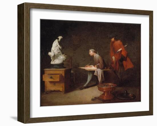 Artist's Studio-Jean-Baptiste Simeon Chardin-Framed Giclee Print