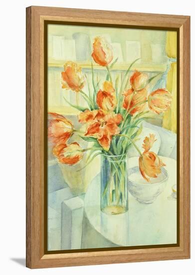 Artist's Tulips in the Drawing Room-Karen Armitage-Framed Premier Image Canvas