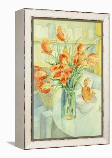 Artist's Tulips in the Drawing Room-Karen Armitage-Framed Premier Image Canvas