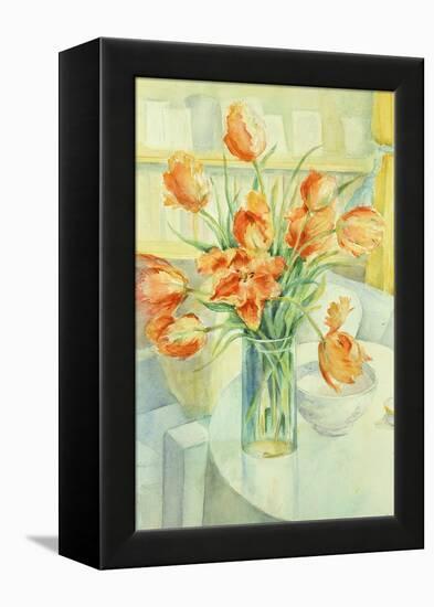 Artist's Tulips in the Drawing Room-Karen Armitage-Framed Premier Image Canvas