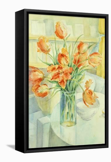 Artist's Tulips in the Drawing Room-Karen Armitage-Framed Premier Image Canvas