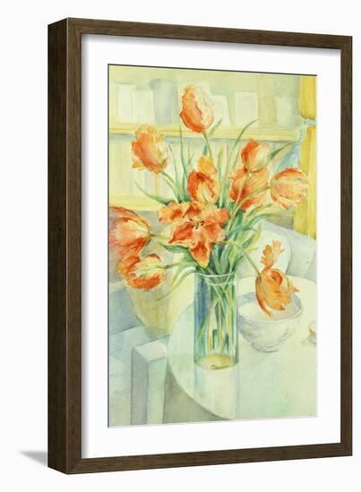 Artist's Tulips in the Drawing Room-Karen Armitage-Framed Giclee Print
