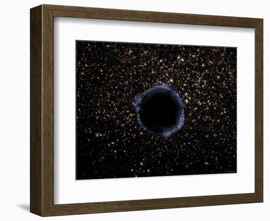 Artist's View of a Black Hole in a Globular Cluster-Stocktrek Images-Framed Photographic Print