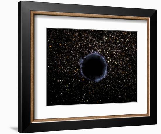 Artist's View of a Black Hole in a Globular Cluster-Stocktrek Images-Framed Photographic Print