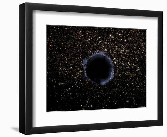 Artist's View of a Black Hole in a Globular Cluster-Stocktrek Images-Framed Photographic Print