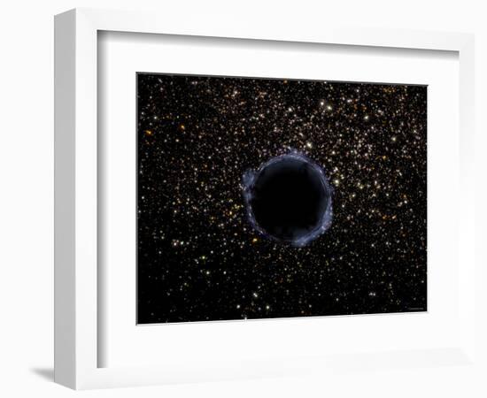 Artist's View of a Black Hole in a Globular Cluster-Stocktrek Images-Framed Photographic Print