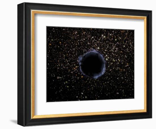 Artist's View of a Black Hole in a Globular Cluster-Stocktrek Images-Framed Photographic Print