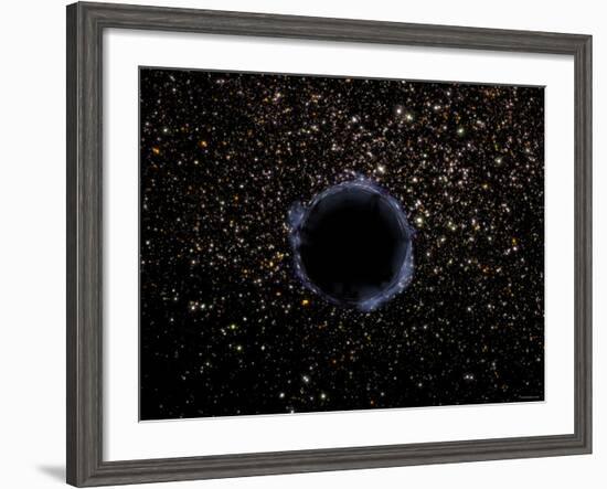 Artist's View of a Black Hole in a Globular Cluster-Stocktrek Images-Framed Photographic Print