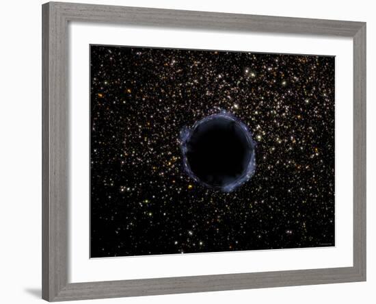 Artist's View of a Black Hole in a Globular Cluster-Stocktrek Images-Framed Photographic Print