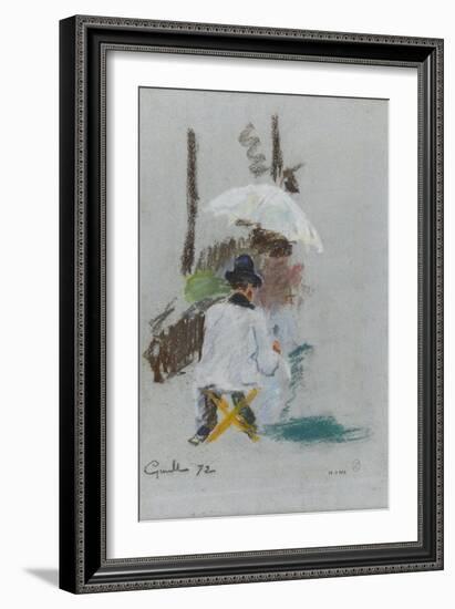 Artiste à son chevalet-Armand Guillaumin-Framed Giclee Print