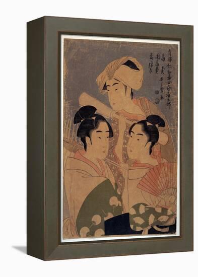 Artistes Du Festival Niwaka - the Niwaka Performers Par Utamaro, Kitagawa (1753-1806), C. 1795 - Co-Kitagawa Utamaro-Framed Premier Image Canvas