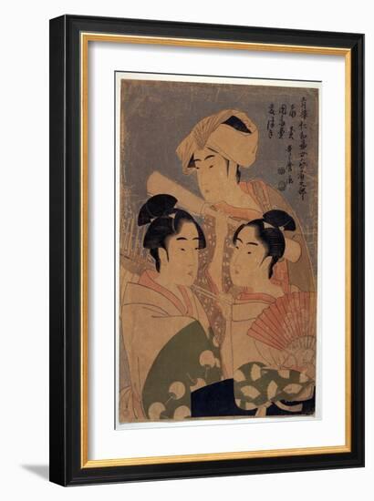 Artistes Du Festival Niwaka - the Niwaka Performers Par Utamaro, Kitagawa (1753-1806), C. 1795 - Co-Kitagawa Utamaro-Framed Giclee Print