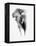 Artistic Black And White Elephant-Donvanstaden-Framed Stretched Canvas