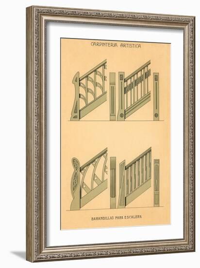 Artistic Carpentry, Stair Rails-null-Framed Art Print