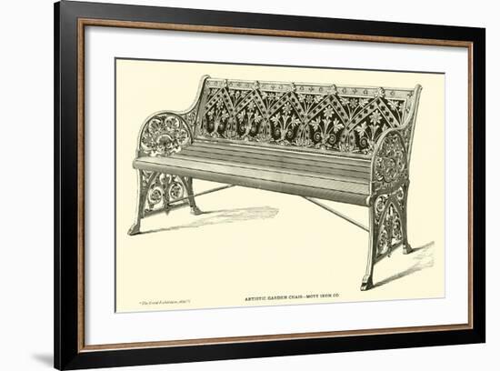 Artistic Garden Chair, Mott Iron Company-null-Framed Giclee Print