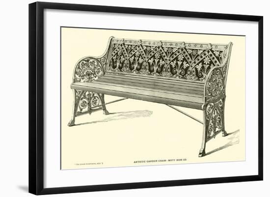 Artistic Garden Chair, Mott Iron Company-null-Framed Giclee Print