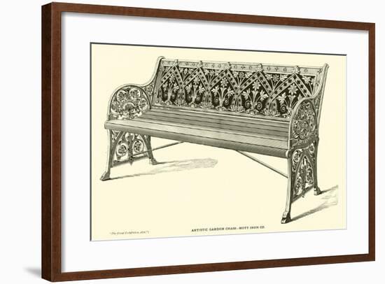 Artistic Garden Chair, Mott Iron Company-null-Framed Giclee Print